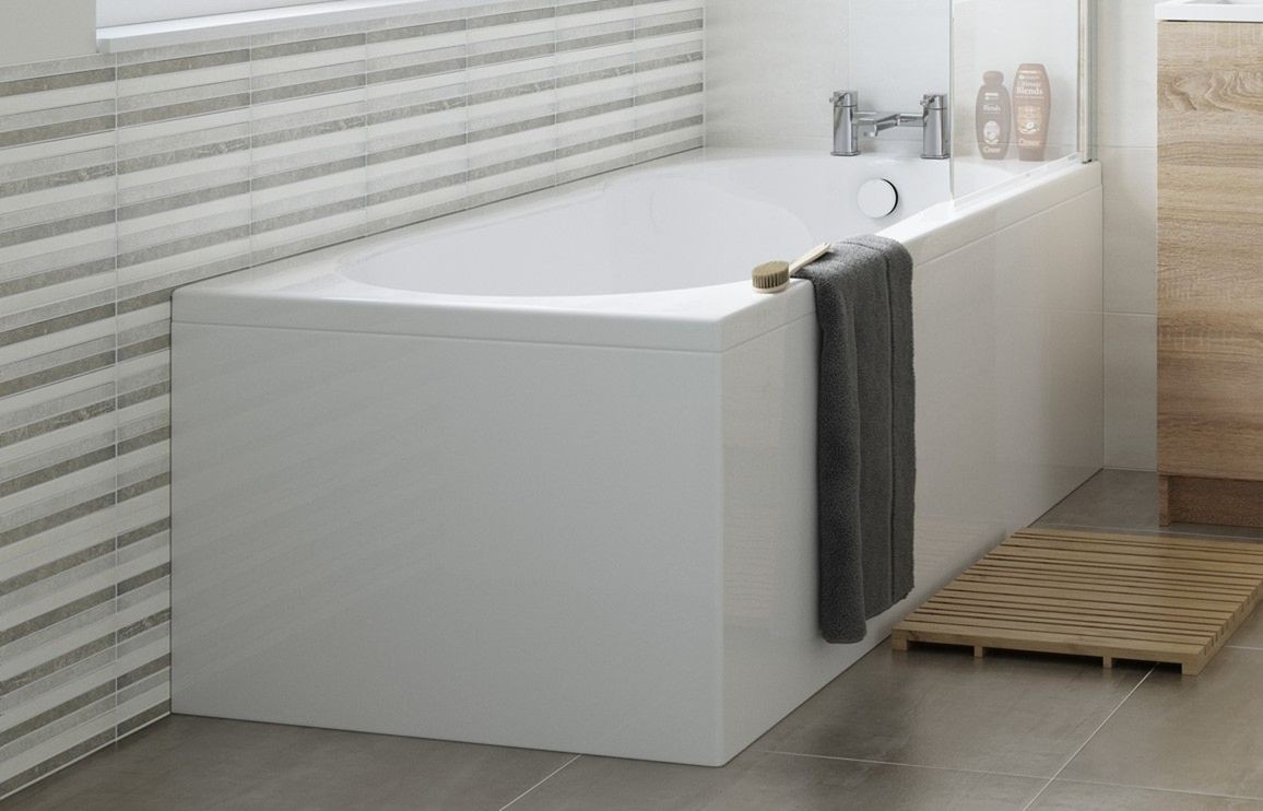 1810x810mm One-piece Bath Panel - White Gloss